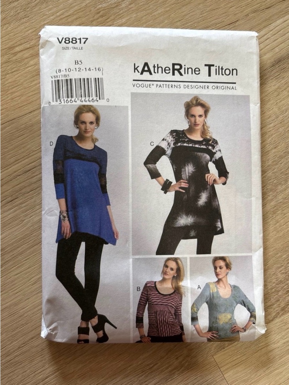 Vogue || V8817 || women’s asymmetrical knit tops sewing pattern